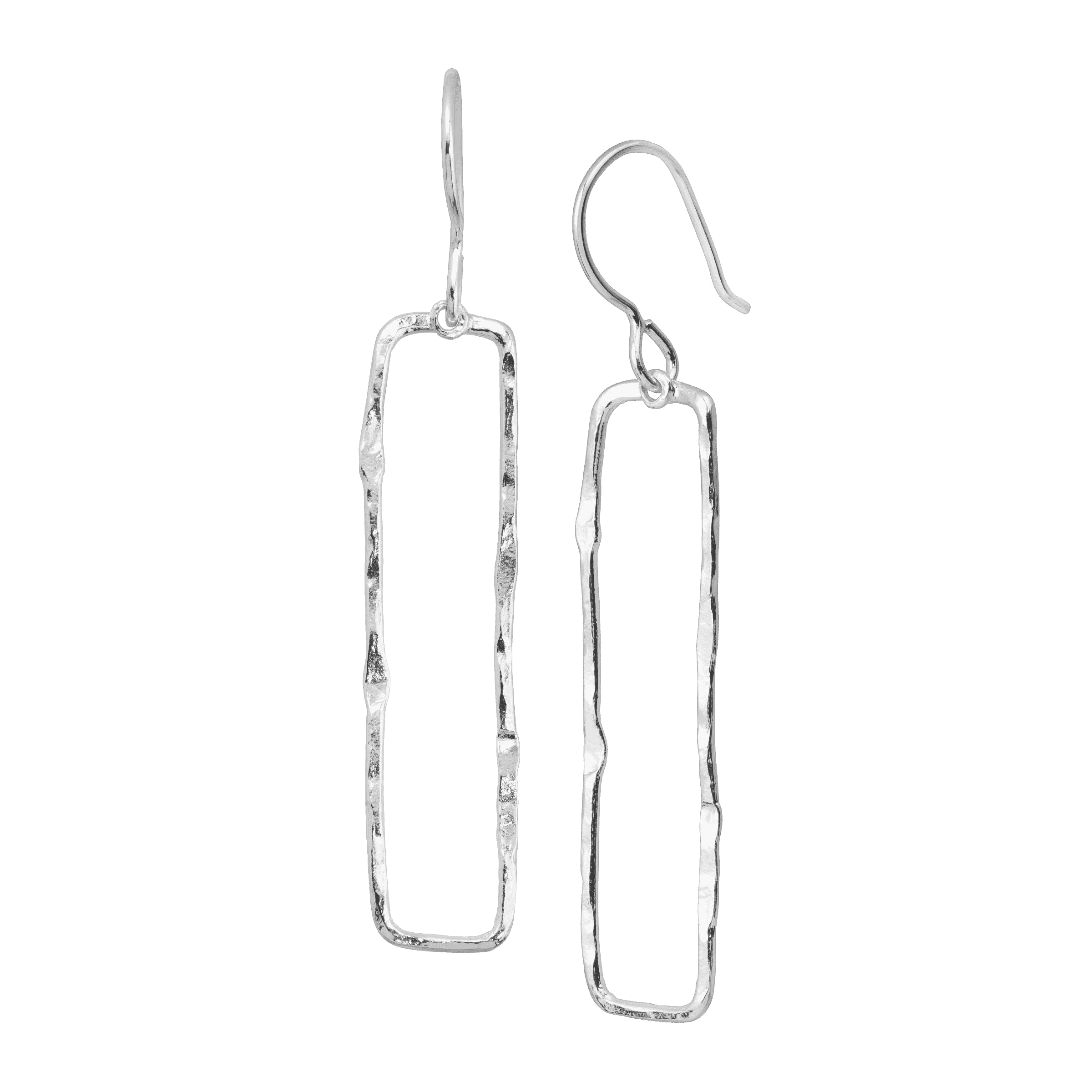 Balancing Act' Drop Earrings in Hammered Sterling Silver