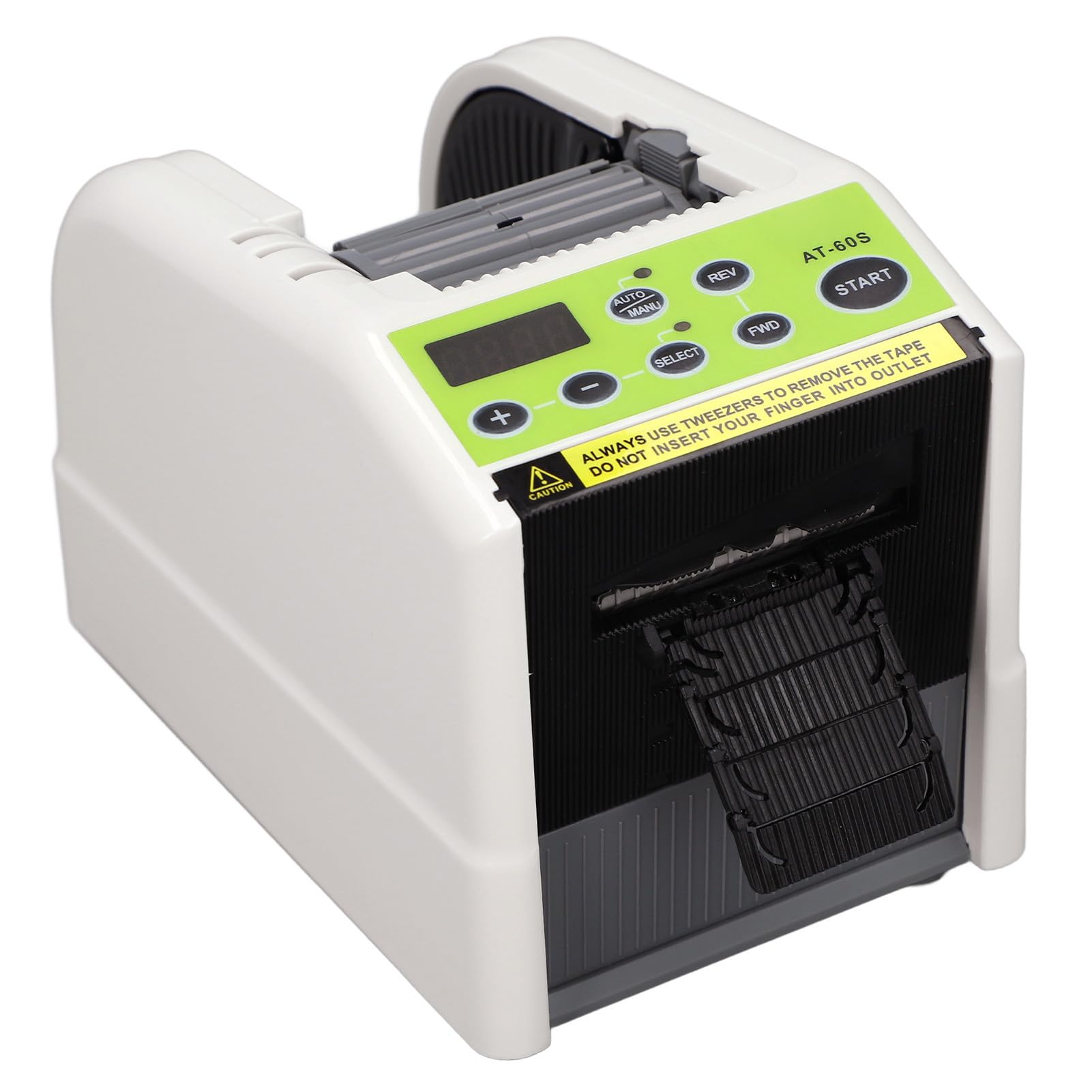 Dispenser di nastro elettrico automatico e manuale con ciclo a 6 fasi - Macchina da taglio industriale per larghezza da 6 a 60 mm e lunghezza da 5 a 999 mm - Spina USA