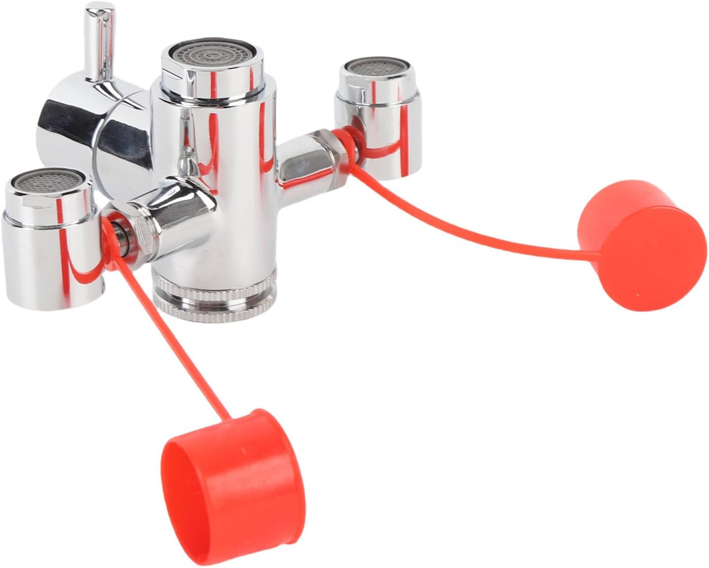 蛇口取り付け洗眼ステーション 360 度回転可能なノズル 緊急洗眼ステーション シンクアタッチメント 3 コネクタ付き