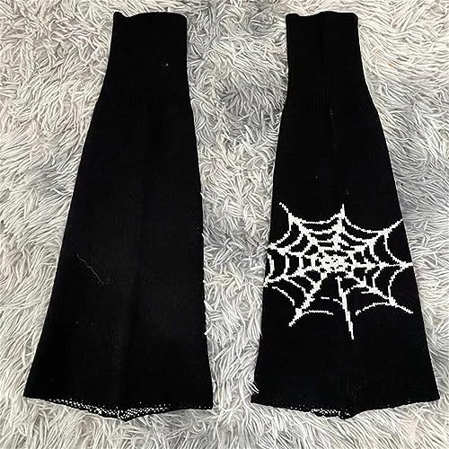 Image of WODECASA Girls Kawaii Leg Warmers Knitted Flared Leg Sleeves Goth Crochet Baggy Cuff Ankle Heap Socks
