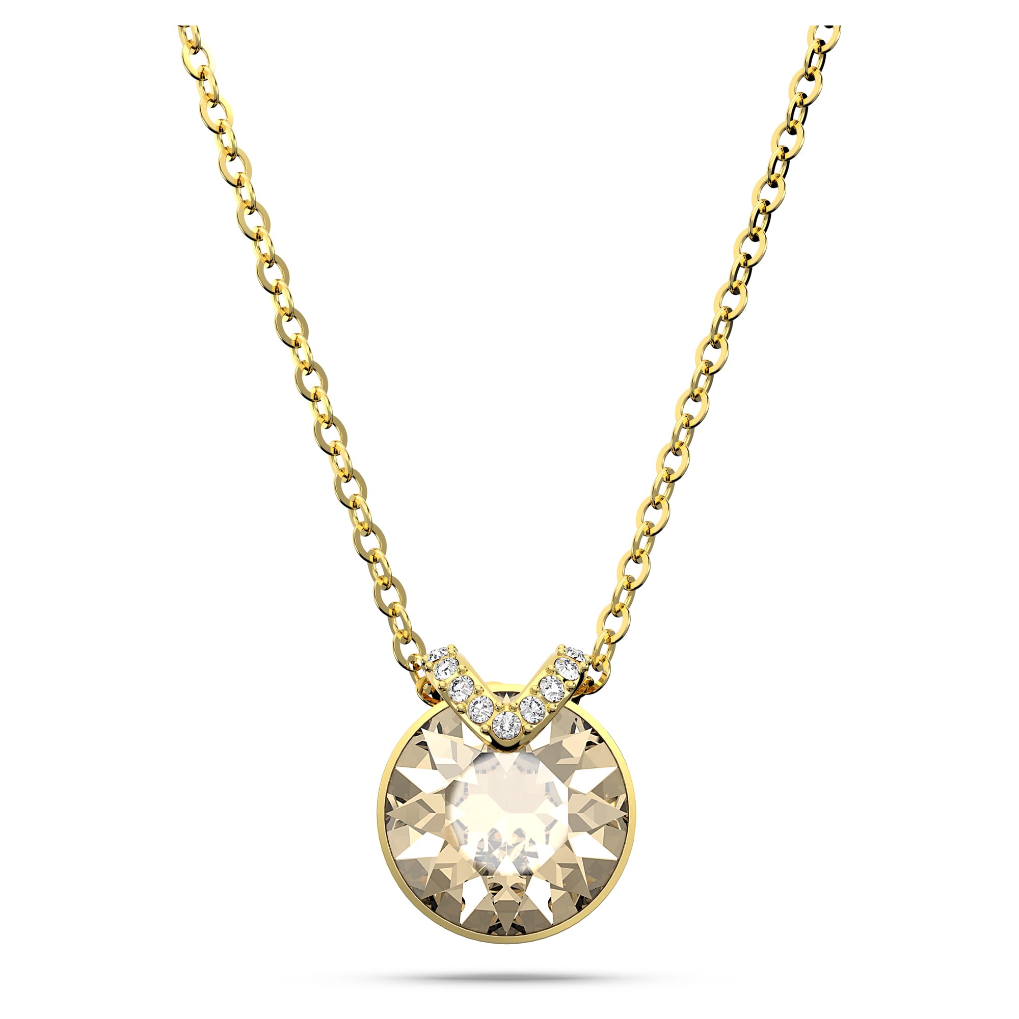 Swarovski Womens Bella V Pendant, Round Cut, Gold Tone, Gold-Tone Plated (B0BK4CHY3C) Amazon Price History, Amazon Price Tracker