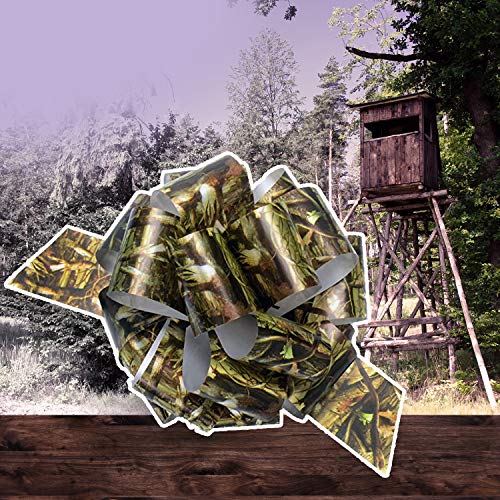 Havercamp Next Camo Poly Ribbon Pull Bows | 3 Count | Great For Hunter Themed Party, Camouflage Motif, Birthday Event, Graduation Day, Outdoor Family Picnic #TOP4