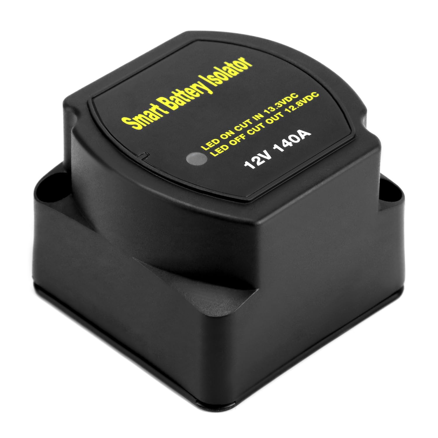 QWORK® 12V 140A Relé de aislamiento controlado por voltaje Aislador de batería dual con diseño sellado para automóvil, RV y barco