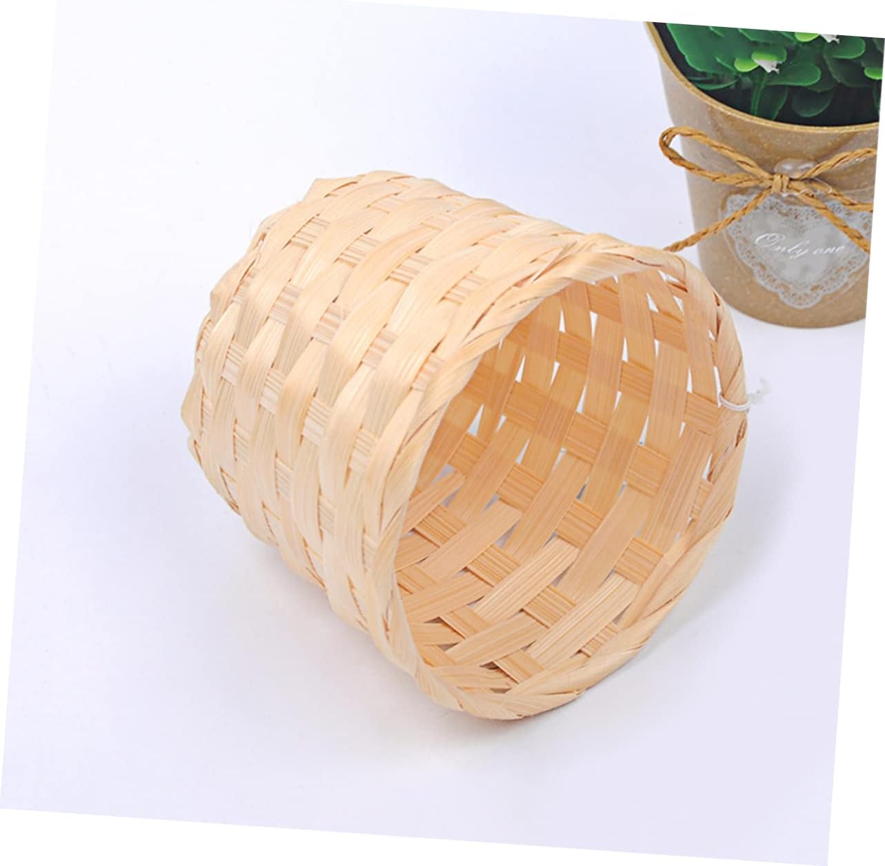 32pcs Woven Flower Baskets Hand-woven Storage Organizer for Crafts Home Decoration Food Snack Storage Lightweight for Candy Flower Arrangement