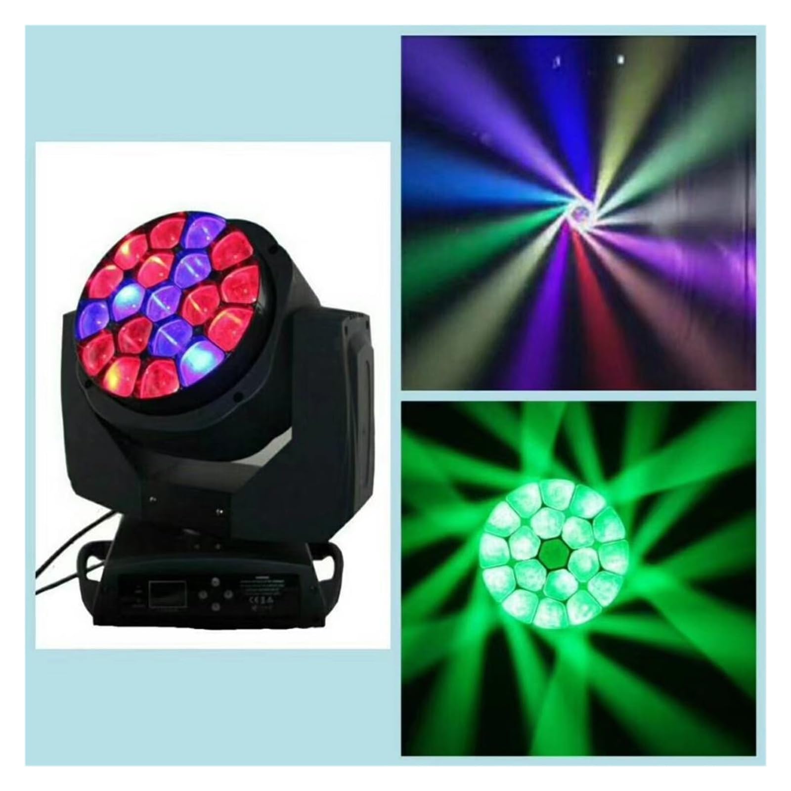 Światła sceniczne, LED 19 * 15W RGBW 4w1 Big Bee Eyes reflektor z ruchomą głowicą ze sterowaniem dla Disco impreza dj-em wesele scena