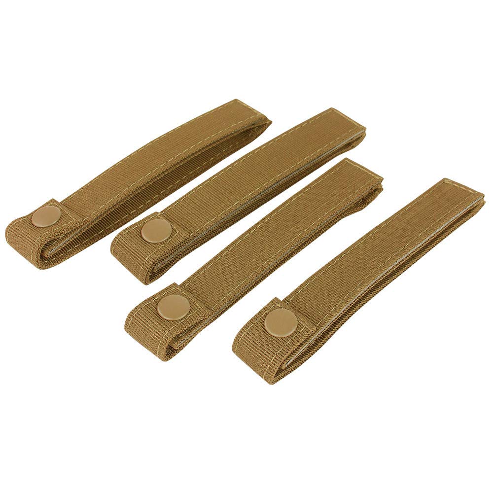 Condor 6 MOD Cinghie In Nylon – 4 Pezzi, Sistema A Scatto, Per Attrezzatura Tattica, Escursionismo E Campeggio (nero)