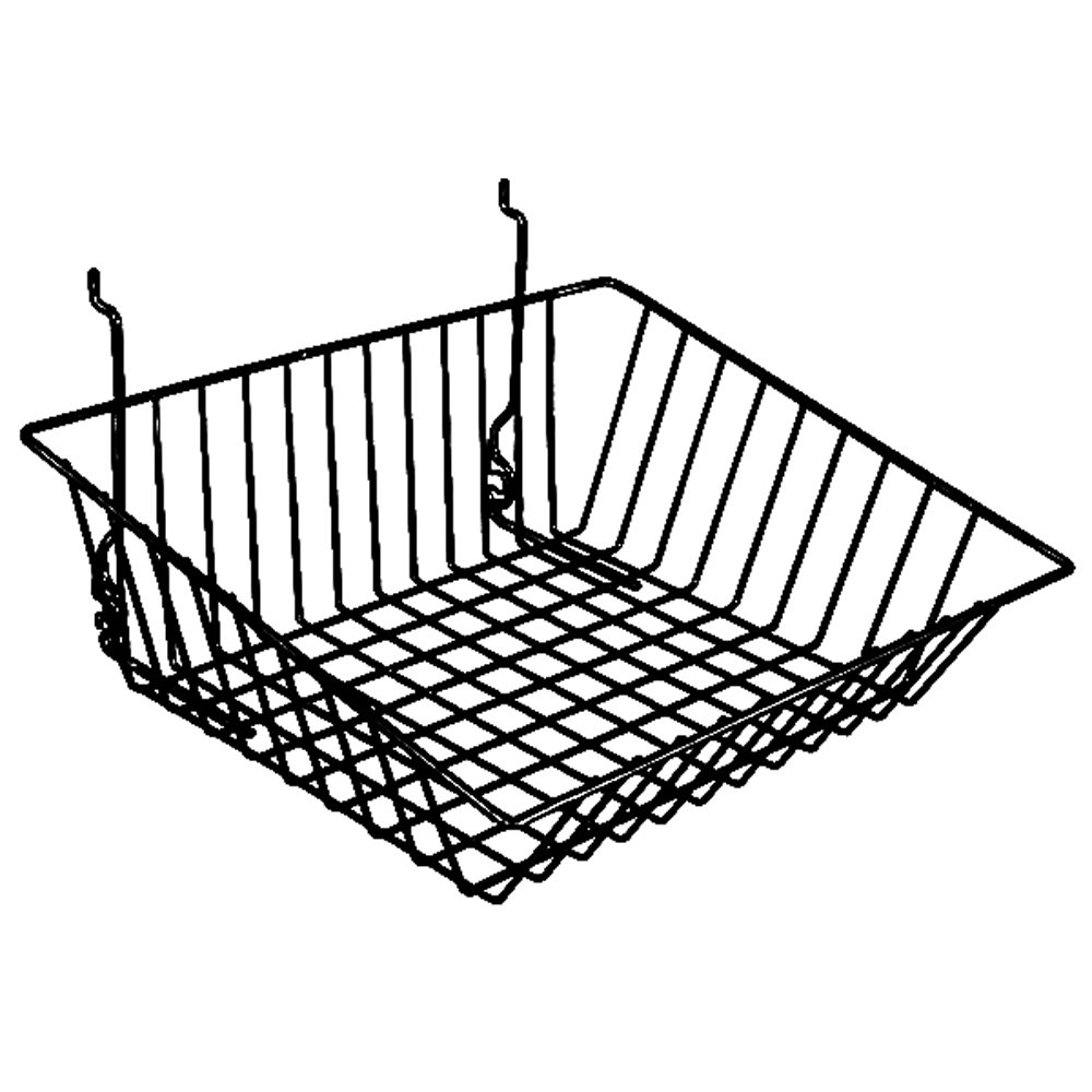 Sloping Basket Fits Slatwall Gridwall Pegboard 15