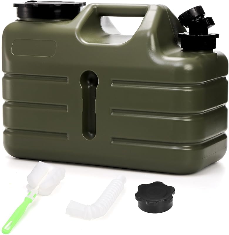 Water Container with Spigot, 3 Gallon Camping Water Storage Container, BPA Free Portable Thick Water Dispenser Tank Jug for Vehicle, Car, Outdoor, Hiking, Emergency, Hurricane Supplies