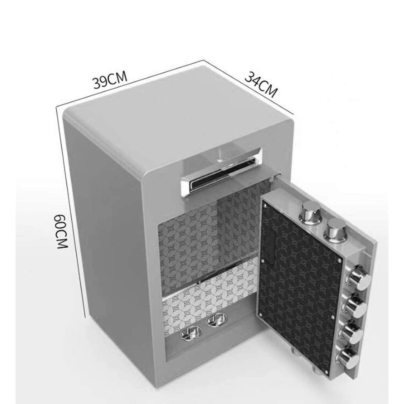Cassetta di Sicurezza Sicurezza Elettronica Digitale Struttura in Acciaio Serratura Nascosta Parete O Armadietto Design Fisso Home Office Hotel Business Antifurto Ufficio File Cabinet Sicuro (Colore :