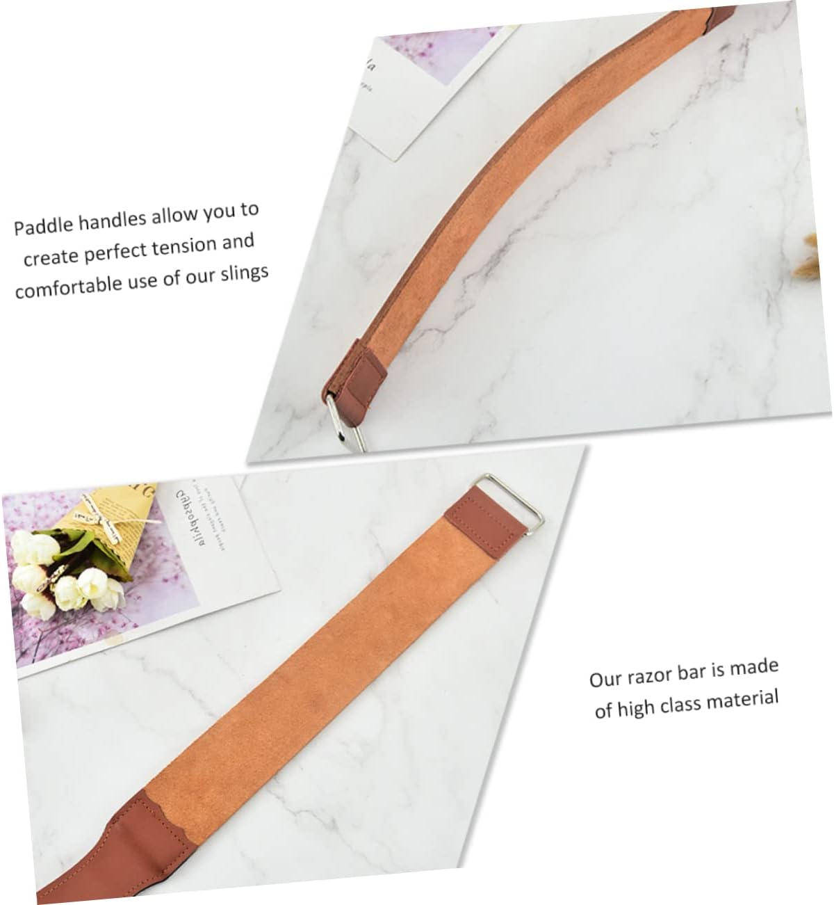 Beard Apron for Men Razor Strop Knife Sharpening Tool Hair Removal Straight Razor Strop Professional Barber Accessory