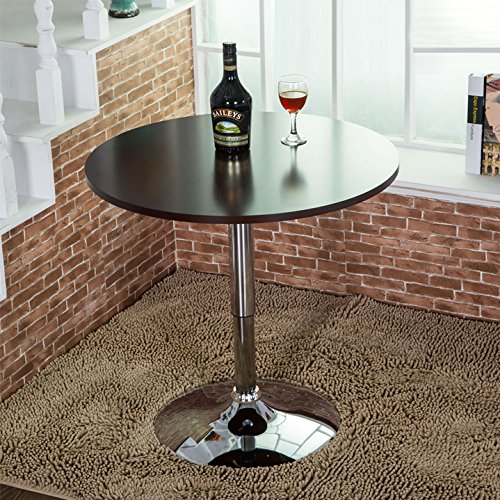 Artethys Yourliteamz Bar Table Set Of 3 – Adjustable Round Table And 2 Swivel Pub Stools (Black Table And Red Chairs-1) #TOP1