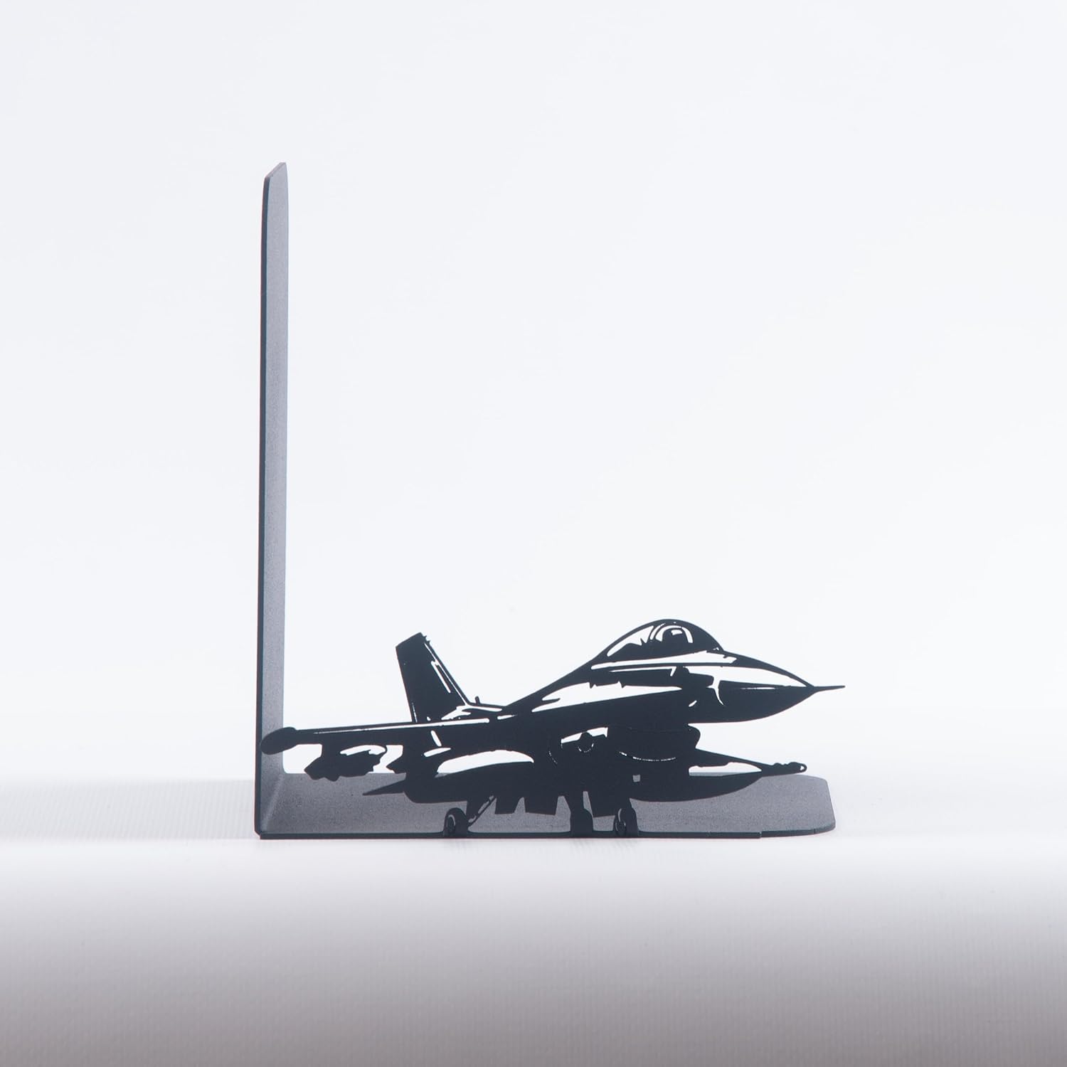 Fighter Aircraft Metal Bookends, Decorative Aircraft Book Ends, Military Planes and Soldiers Book Stands, Military Themed Book Holder, for Aviators