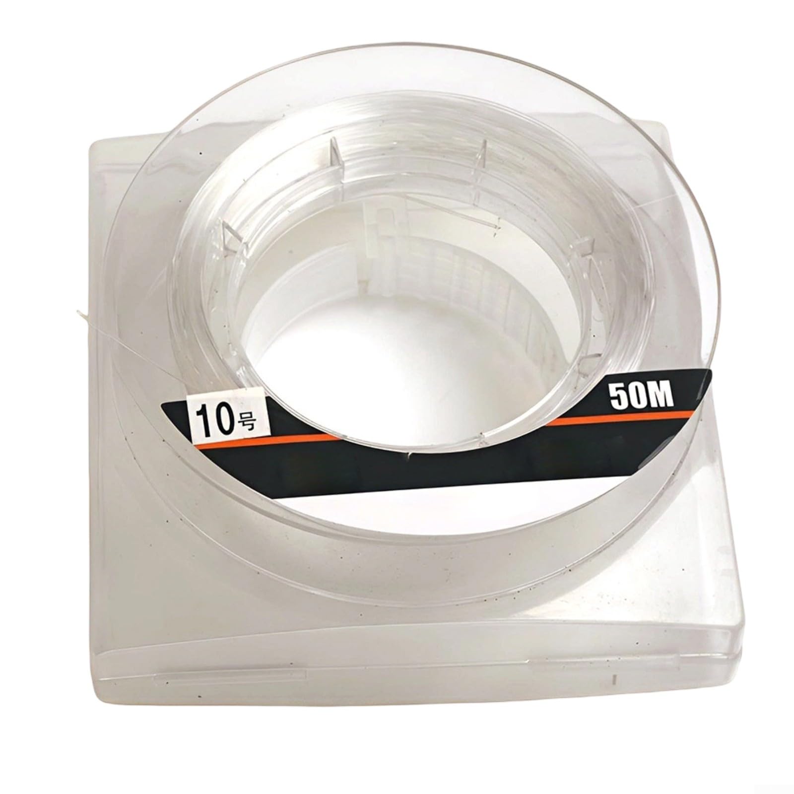 Ligne de pêche en fluorocarbone transparent monofilament haute résistance invisible dans l'eau salée 18-45,4 kg 50 m