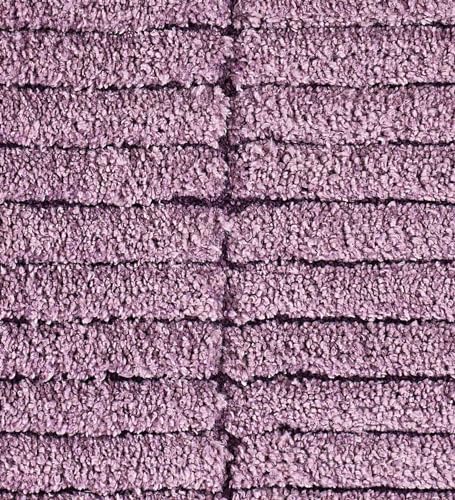 Image of Obsessions Soft & Plush Bath Mat | Quick Dry, Stain & Skid Resistant | Luxuriously Soft, Long Lasting Color | TPR Latex Backing, Size 40x60 cm, Onion Pink & Plum