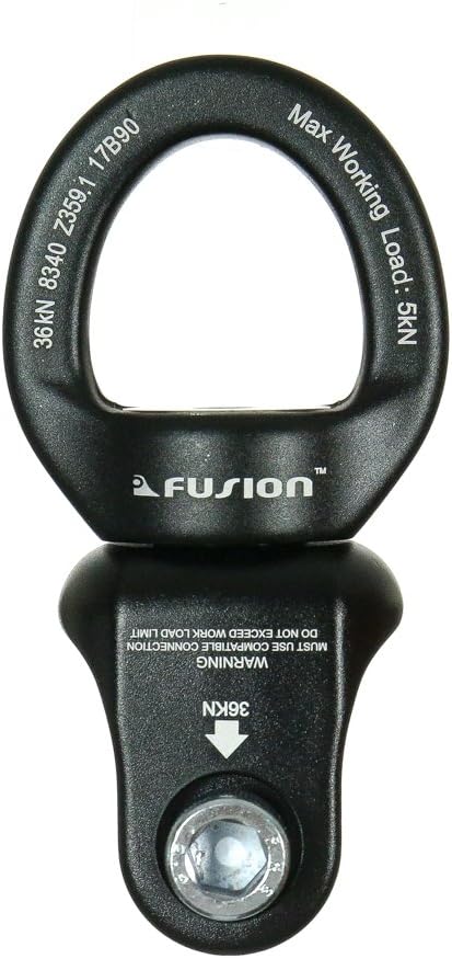 Fusion Climb FP-8340-BLK Shackle Swivel, Black, One Size