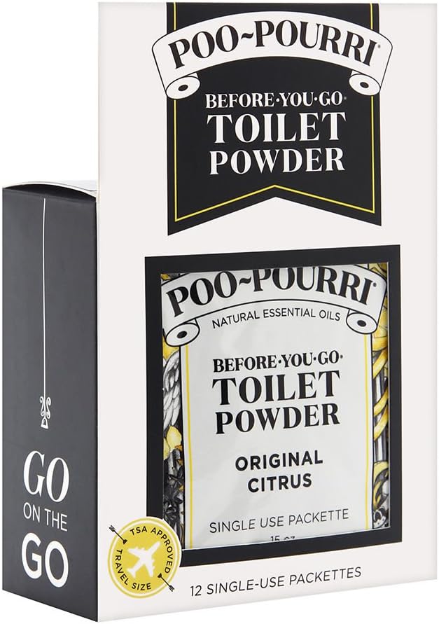 Poo-Pourri Before-You- go Powder, 12 Count (Pack of 1), Original Citrus Scent