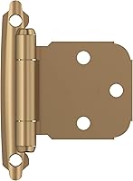 Vista 1 de Amerock BPR7629CZ Bisagra de gabinete de marco frontal Superposición variable de cierre automático montaje frontal Bronce champán Bisagra