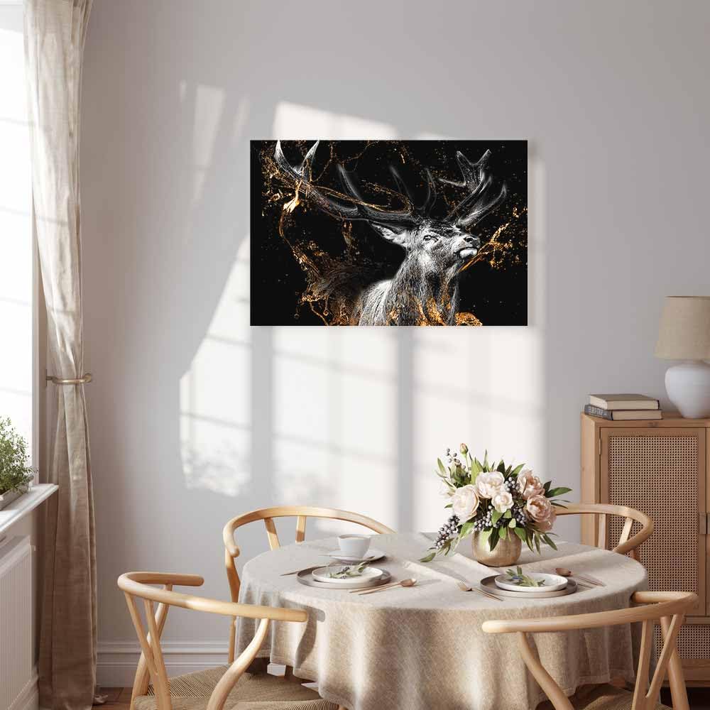 murando - Leinwandbild Tier Natur Schwarz, 120x80 cm, 1-teilig, Wohnzimmer | Hochwertige Leinwand, sofort aufhängbar, ideal fürs Wohn- oder Schlafzimmer, wasserfest und lichtecht, langlebig, stilvoll
