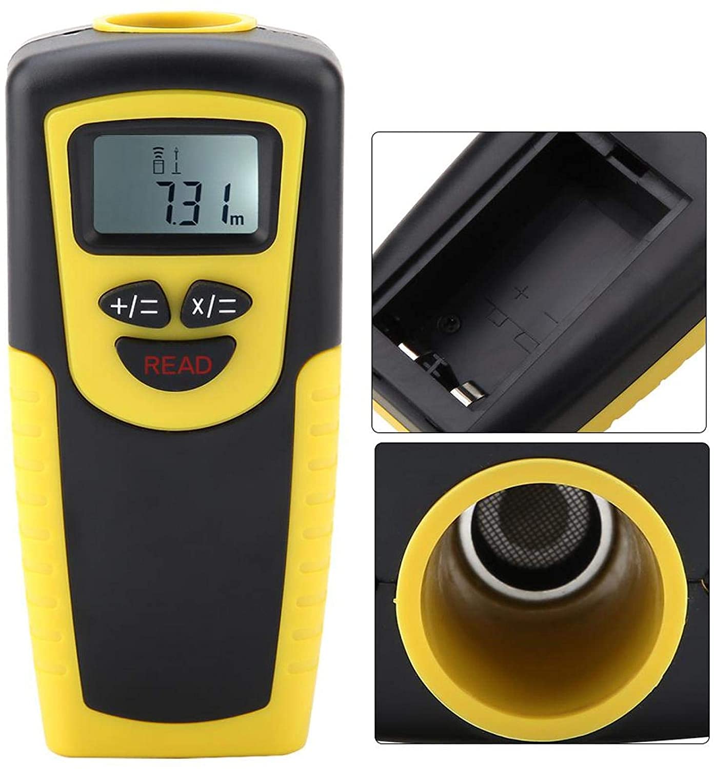 Buscador de rango ultrasónico | Cinta métrica digital de mano de 59 pies, medidor de distancia portátil telémetro de distancia, buscador de rango de alta precisión