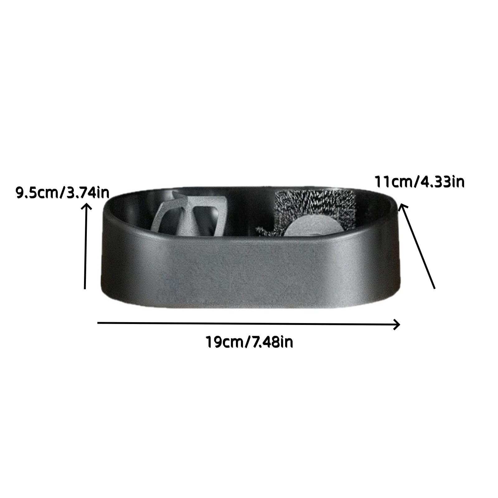Kit Per La Pulizia Del Portafiltro Del Caffè, Pulitore Automatico Per Il Contenitore Dei Fondi, Supporto Per Pulitore Del Portafiltro Con Raccoglitore Dei Fondi E Spazzola Per La Pulizia,19*11*9.5cm
