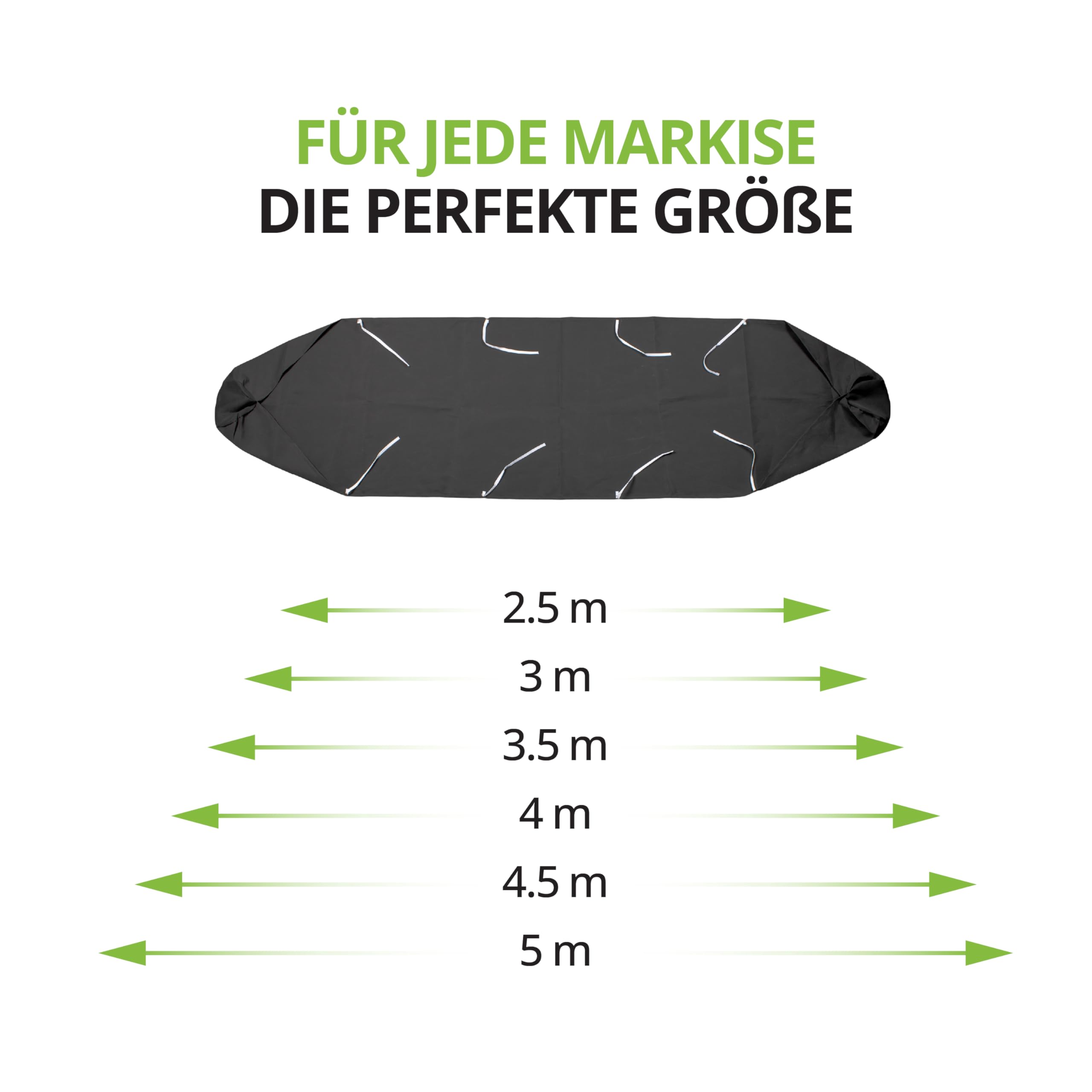 Eclipse Schutzhülle für Vollkassettenmarkisen, Halbkassettenmarkisen und Kassettenmarkisen, zur sicheren Aufbewahrung, Länge Markisenabdeckung: 3.5 Meter
