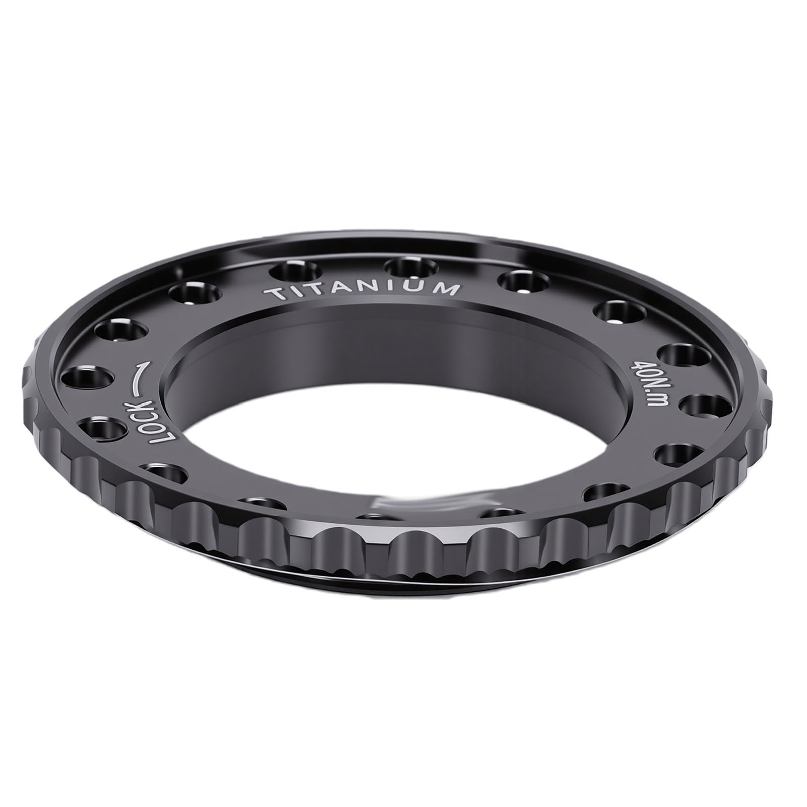 Keenso Ti Alloy Centerlock Lockring, Dust Water Vibration-Proof (BLACK)