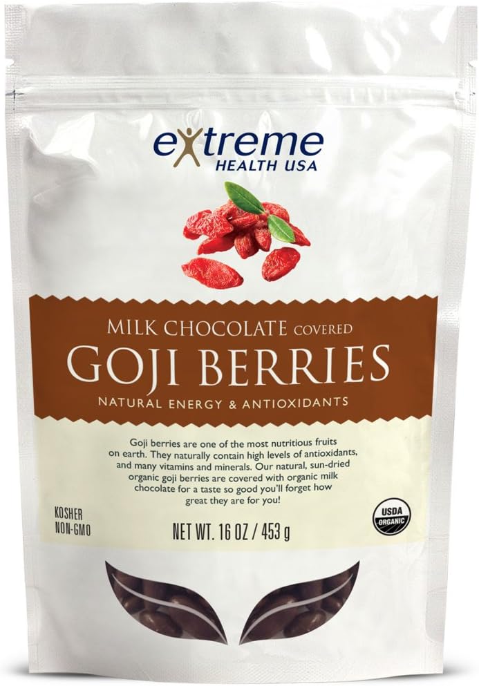 Extreme Health USA Extreme Health's Tibetan Goji Berries, Milk Chocolate, 6-Ounce Pouches (Pack of 2)