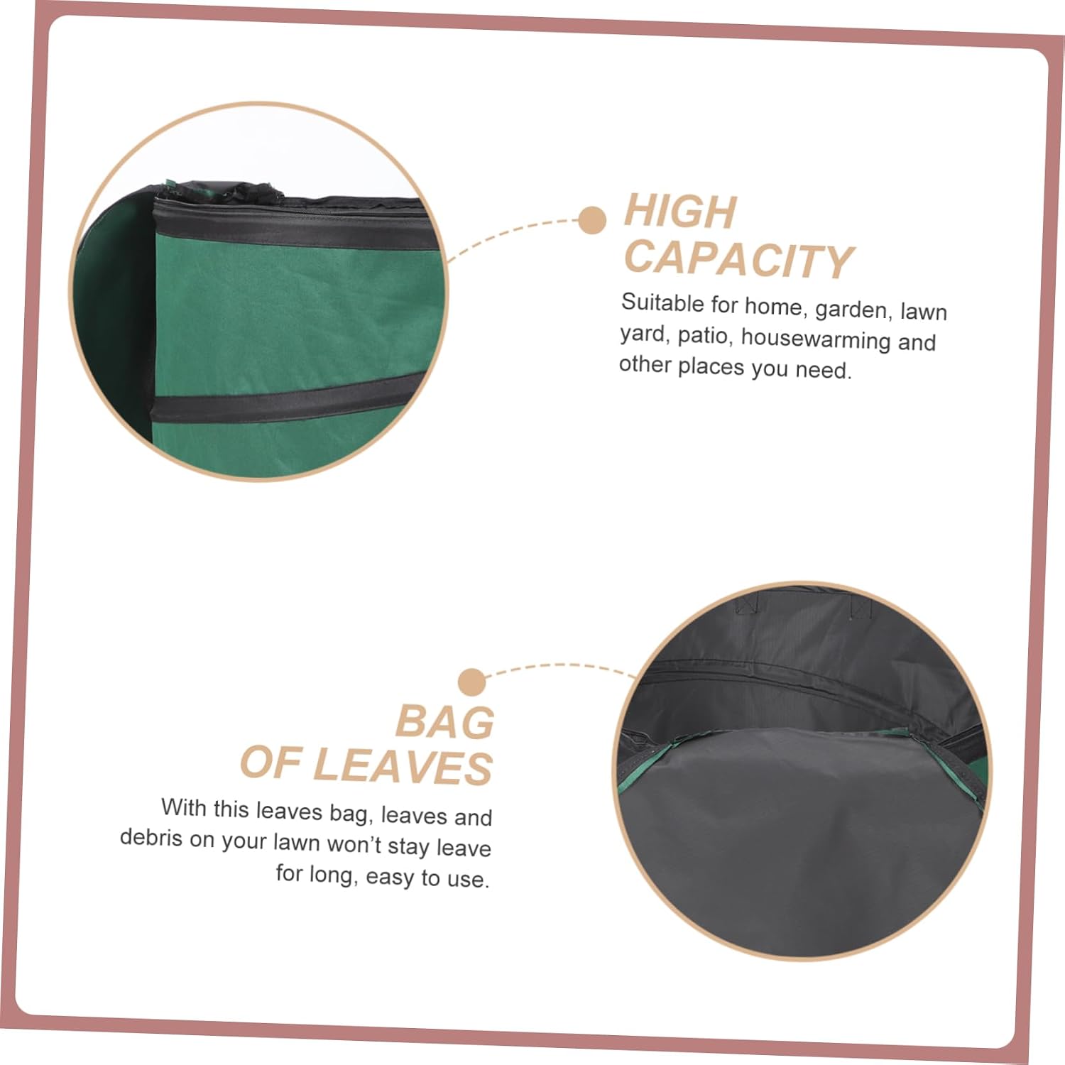SUPVOX Collapsible Garden Leaf Waste Bag Handles Portable Oxford Cloth Nut Collector for Yard Cleanup Reusable Spring Bucket for Gardening and Lawn Care