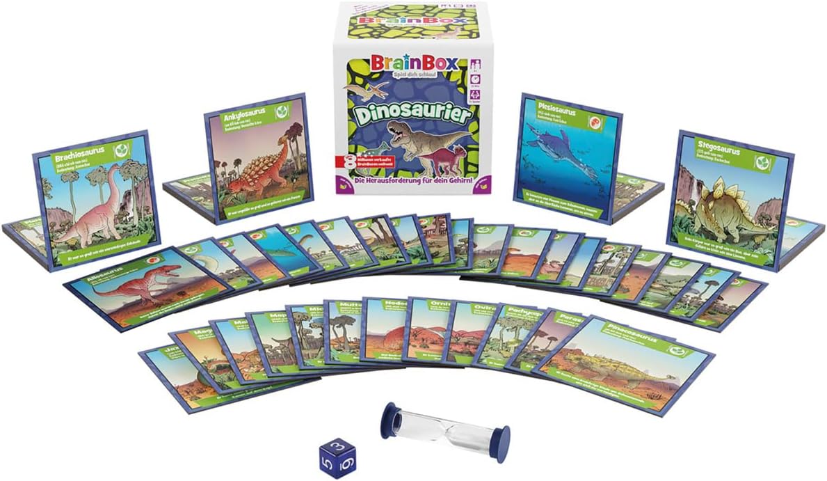 Brain Box 2094938 Dinosaur, Educational Game, Memory Game, Quiz Game for Adults and Children from 8 Years