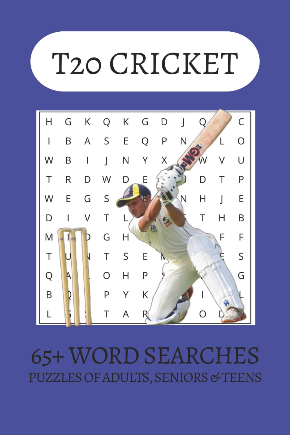 T20 Cricket Word Search Puzzle Book: Word Searches with Easy to Read Print about T20 Cricket, International Cricket, Big Hits and more | 6x9 inches| ... . Gift for Vacations, Holiday and Free Times