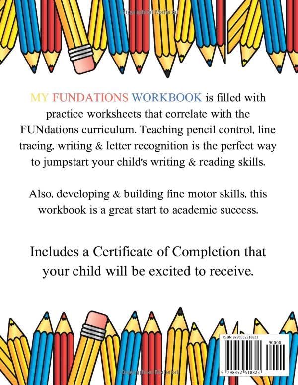 Miniatura 2 de MY FUNdations WORKBOOK Practice for Kids with Pencil Control, Line Tracing, Writing & Letter Recognition