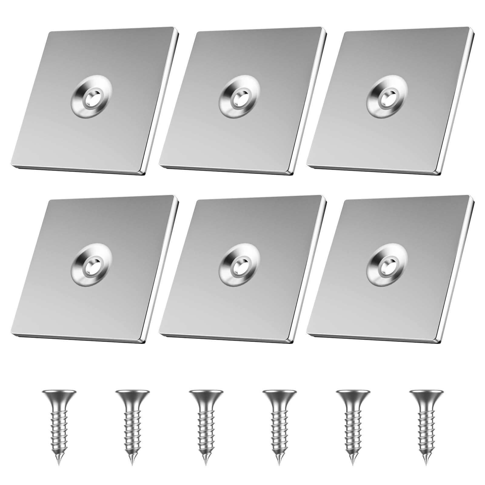 MaxDovYen Magnetic Under Cabinet Strip Lights with Adhesive Backing – 6PCS Magnetic Tape Strips, Sticky Lights for Cabinets, Lockers (1.22 x 1.22 Inch)