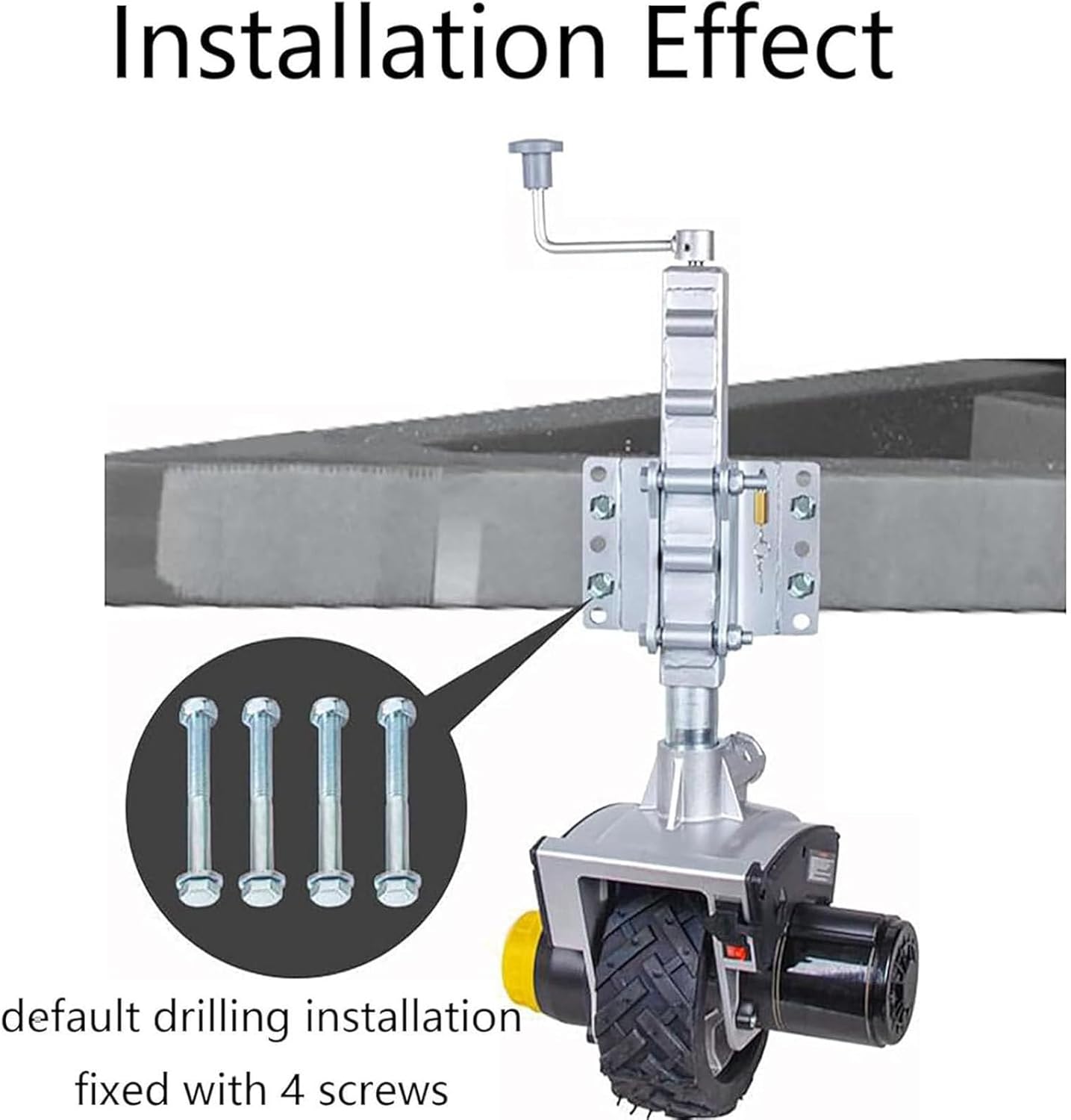 Electric Trailer Dolly with Adjustable Height and Universal Fit for Easy Trailer, Caravan, and Boat Moving