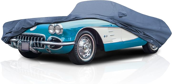 Supreme Custom Fit Car Cover for Chevy Corvette C1 1953-1957 with Mirror Pockets All Weather Waterproof UV Protection Heavy Duty Durable Windshield Dustproof