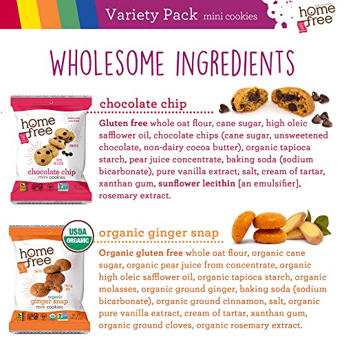 image for Homefree Mini Cookies Variety Pack, Gluten Free, Nut Free, Vegan, Cook