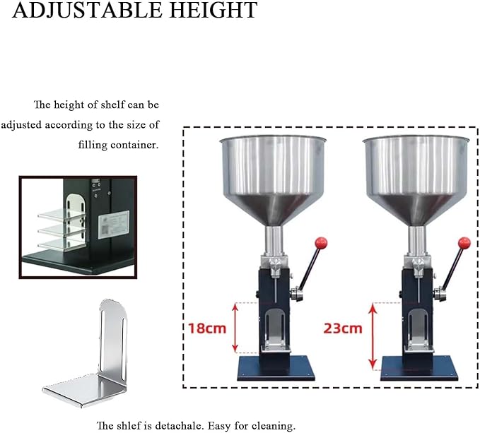 Llenadora Manual de Líquidos y Pastas 5-50ml Acero Inoxidabl miniatura 3