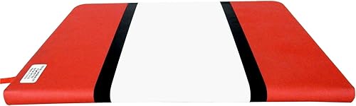 Miniatura 6 de Sweda Cuaderno de tapa dura de alta calidad, elegante diseño rojo y blanco, 80 páginas rayadas, cierre elástico, bolsillo para documentos, elegante