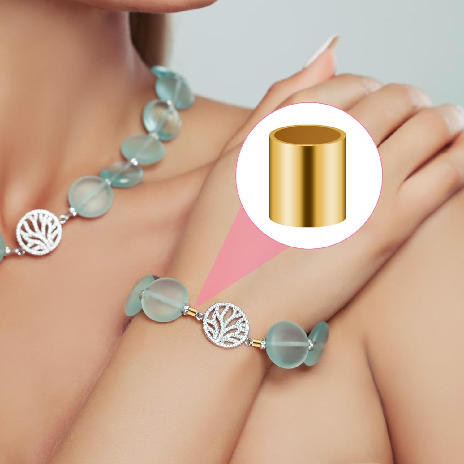 1000 Pcs Crimp Tube Beads for Jewelry Making 2mm Tube Crimp Beads Gold and Silver Crimps Tubes for Necklace Bracelet Earring DIY - Image 5