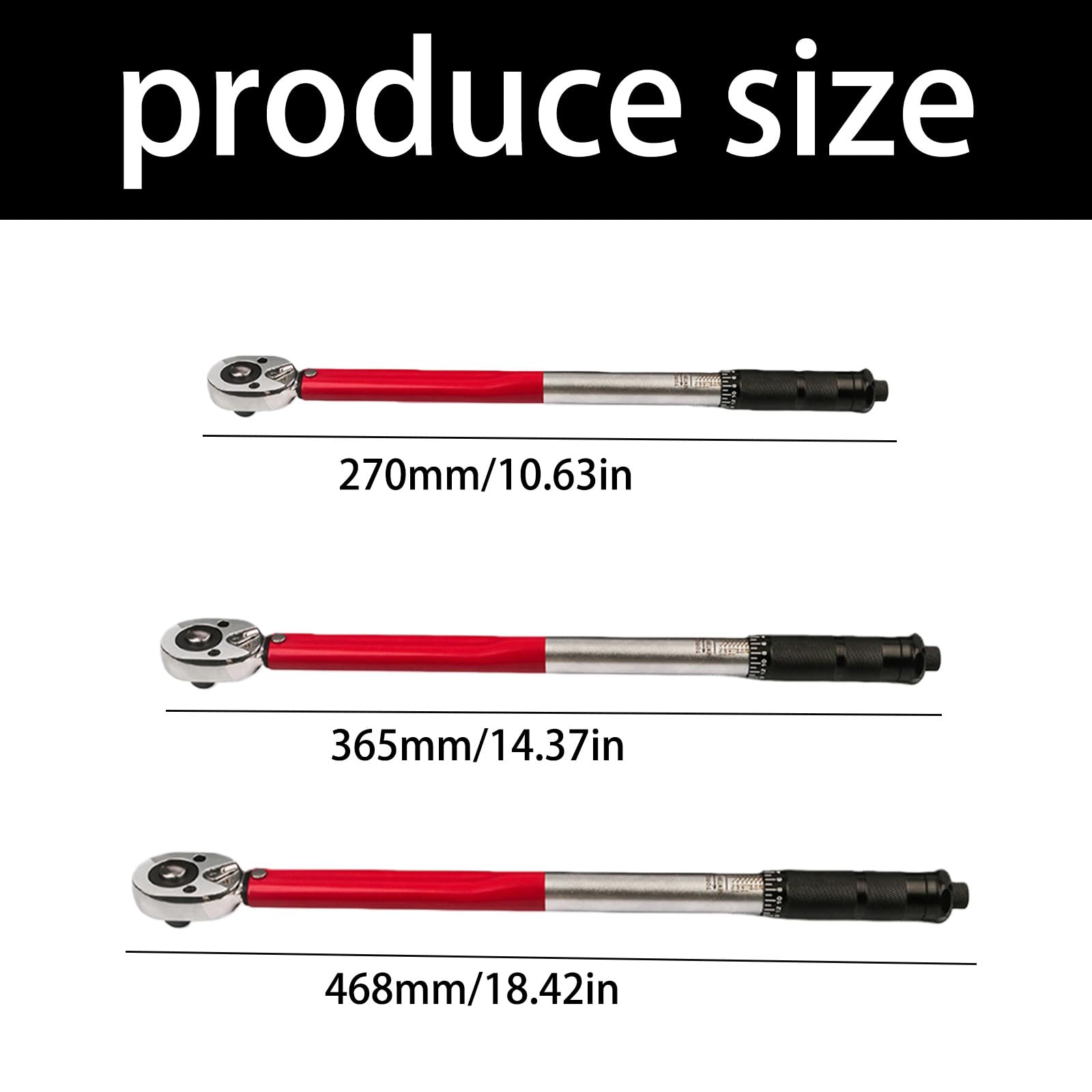 Llave dinamométrica ajustable de precisión, cabeza cuadrada 1/2, 3/8/1/4, trinquete reversible para mantenimiento de automóviles, llave inglesa de acero