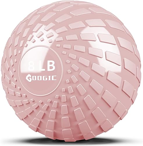 Slam Ball, Fitness Slam - Pelota medicinal de 8 libras para ejercicio y entrenamiento, agarre texturizado para entrenamiento de fuerza, cardio,