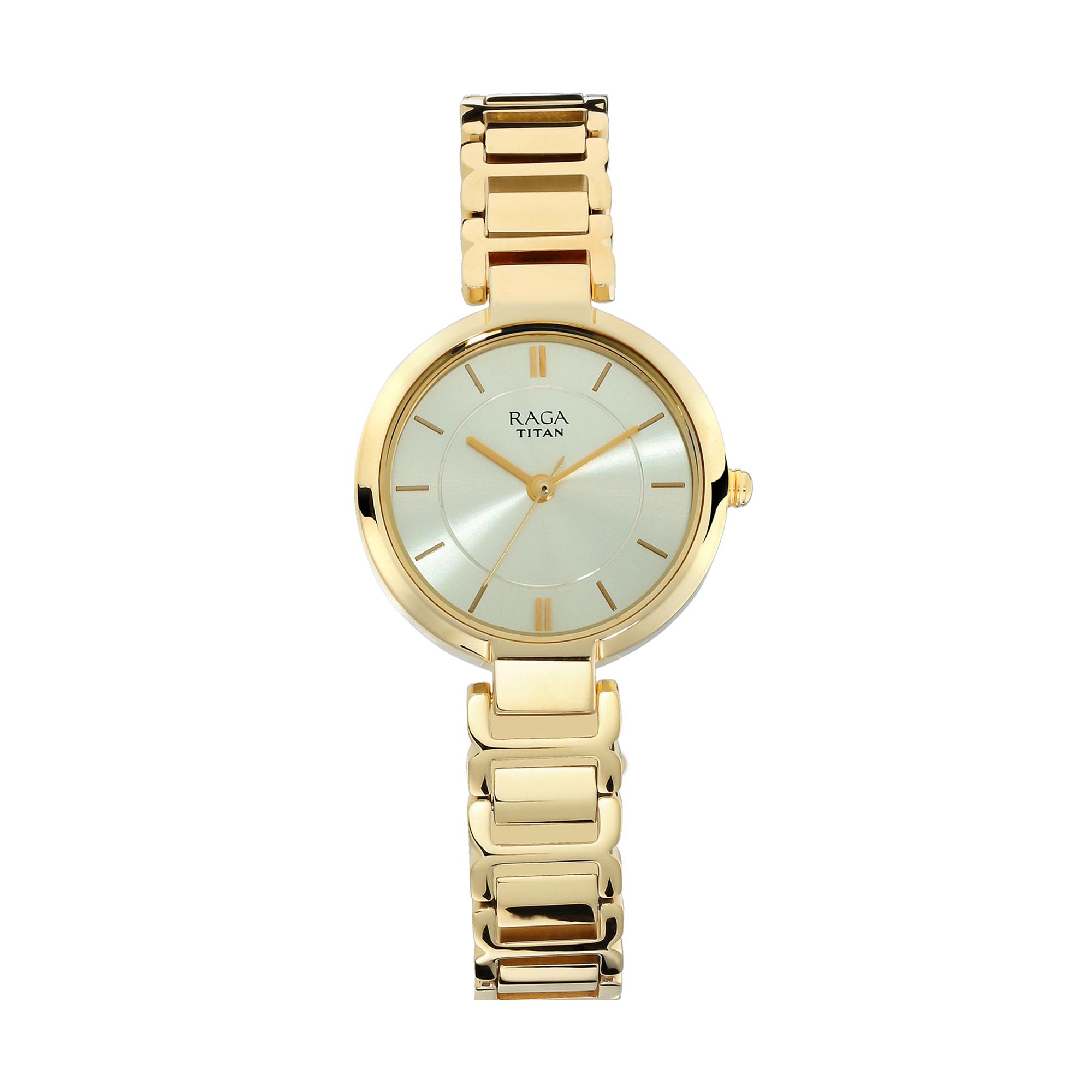 Titan Raga Viva Champagne Dial Women Gold Analog Watch With Metal Strap-NS2608YM01 (B07D2J4YSV) Amazon Price History, Amazon Price Tracker