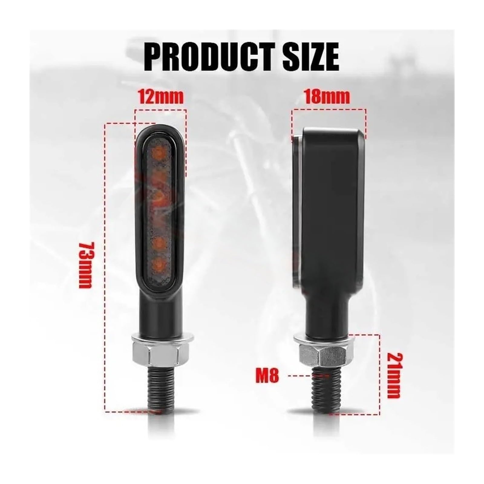 Indicatore direzione LED in metallo universale moto Indicatoris Motos