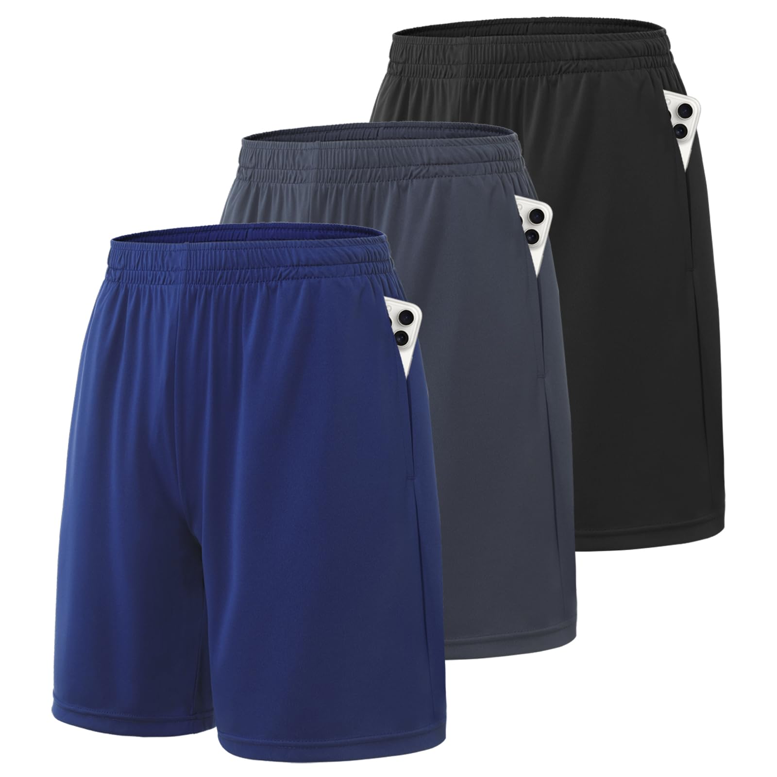 EAKUCH Athletic Gym Shorts for Men - Quick Dry Men's Basketball Shorts with Pockets, Running Workout Activewear