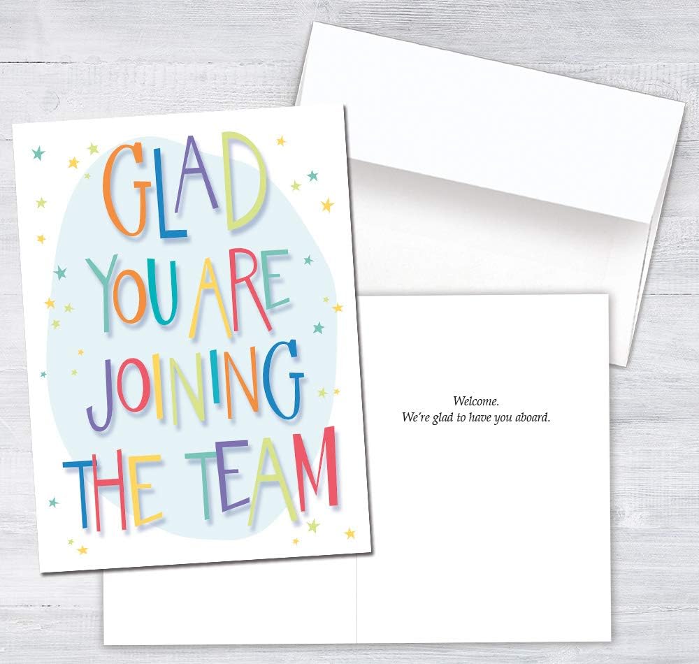 25 Employee Welcome to the Team Cards - Colorful Star Design - 26 White Envelopes - FSC Mix - Image 3