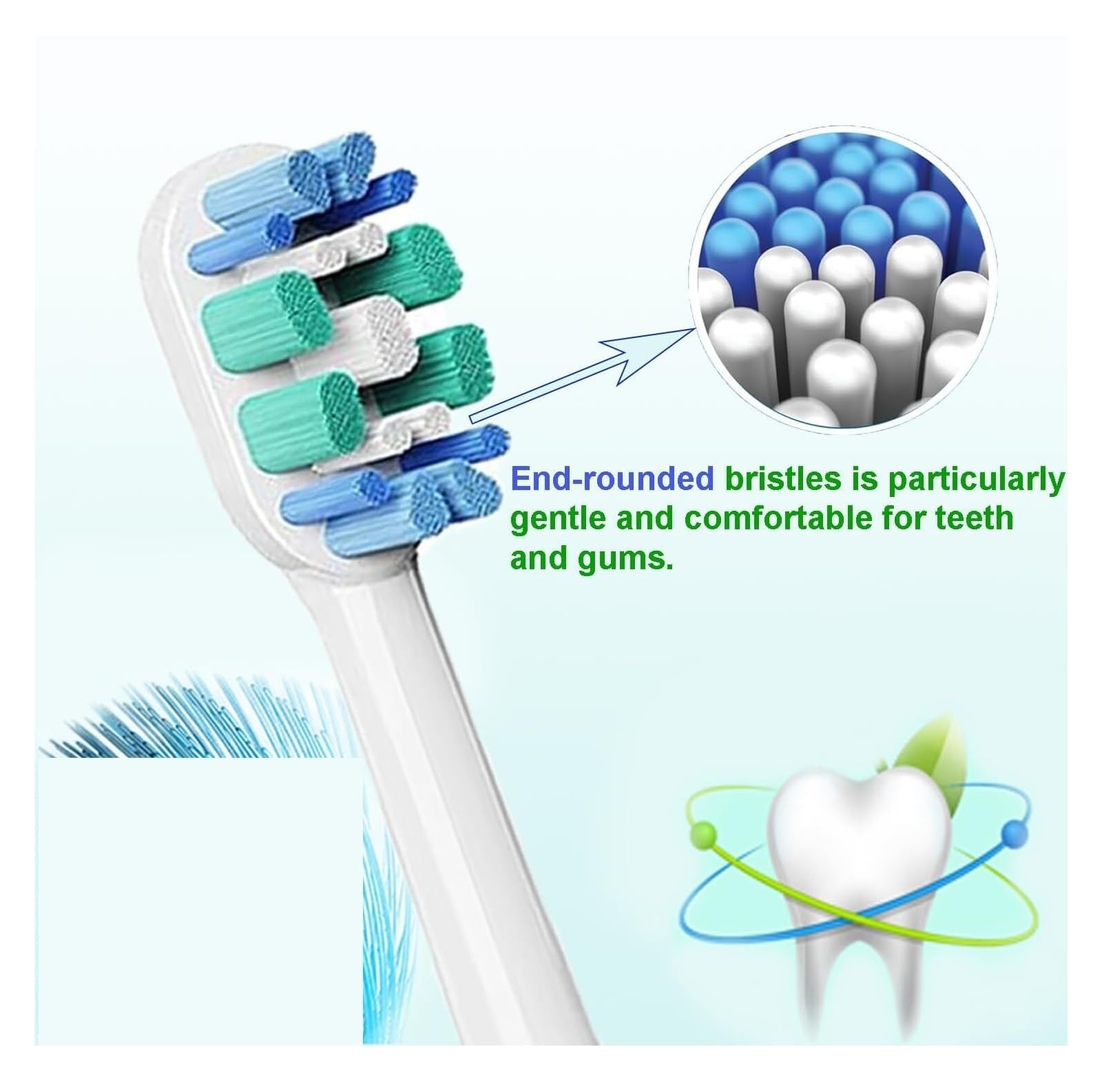 Cabezales de cepillo de repuesto, compatible con Phili Sonic care | Mangos de cepillo eléctrico de encaje, blanco, 6150 6160 6201 6210 6211 6212(16pcs)