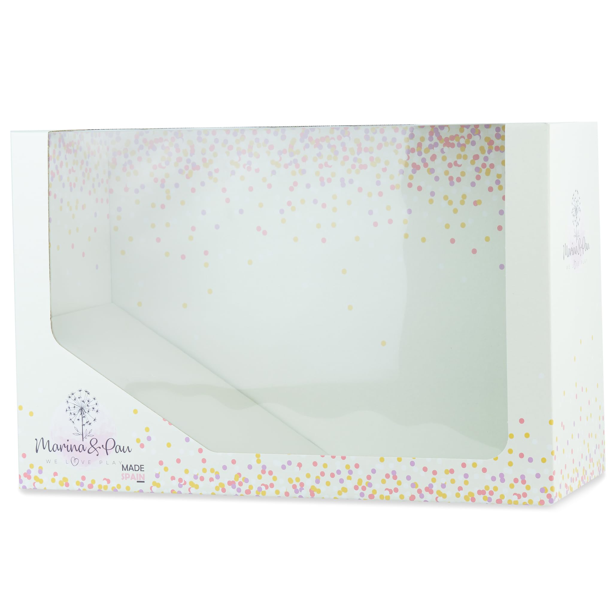 Marina & Pau Lia Lia lalka niemowlęca 45 cm, z miękkim ciałem – miękka lalka do zabawy ze smoczkiem, butelką i pieluchą, dla dzieci (rozm. 45 cm)