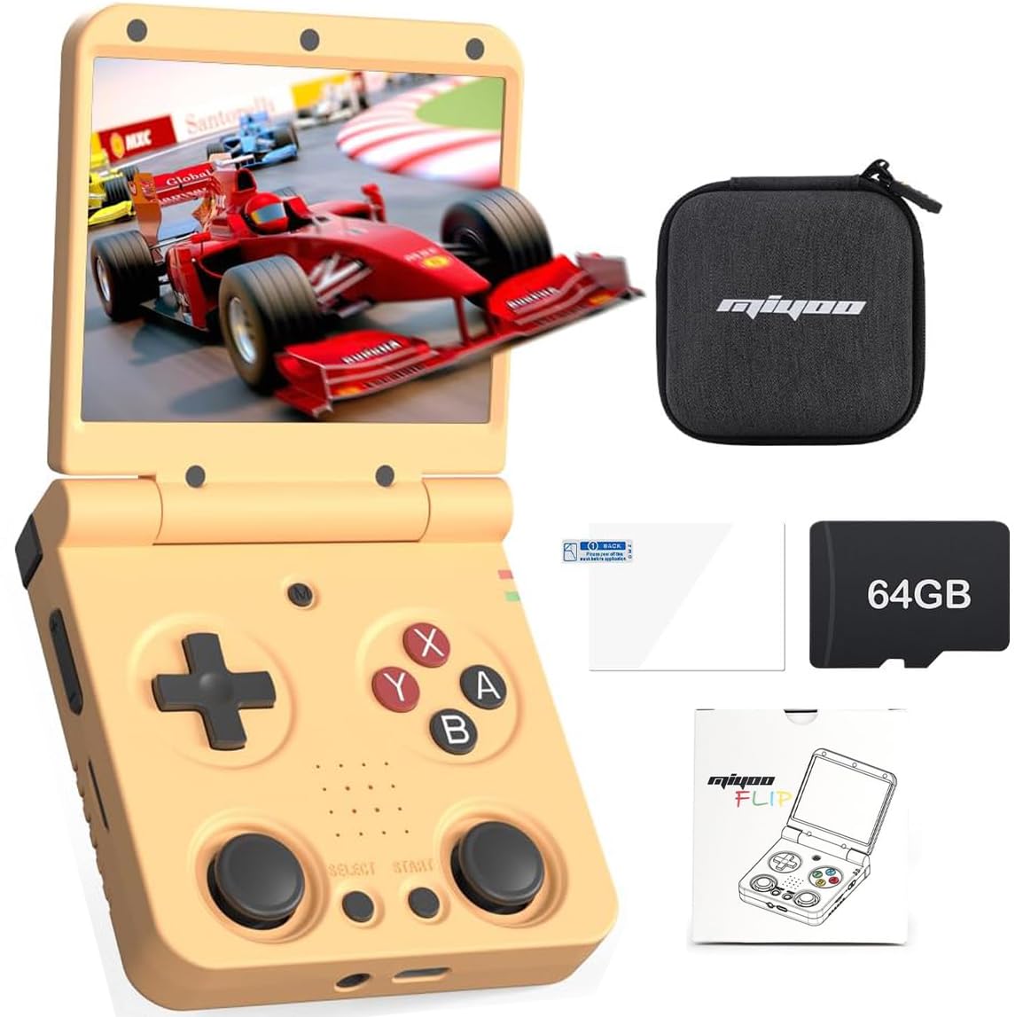 Amazon.co.jp: Miyoo Flip V2 折畳みレトロゲーム機 レトロ