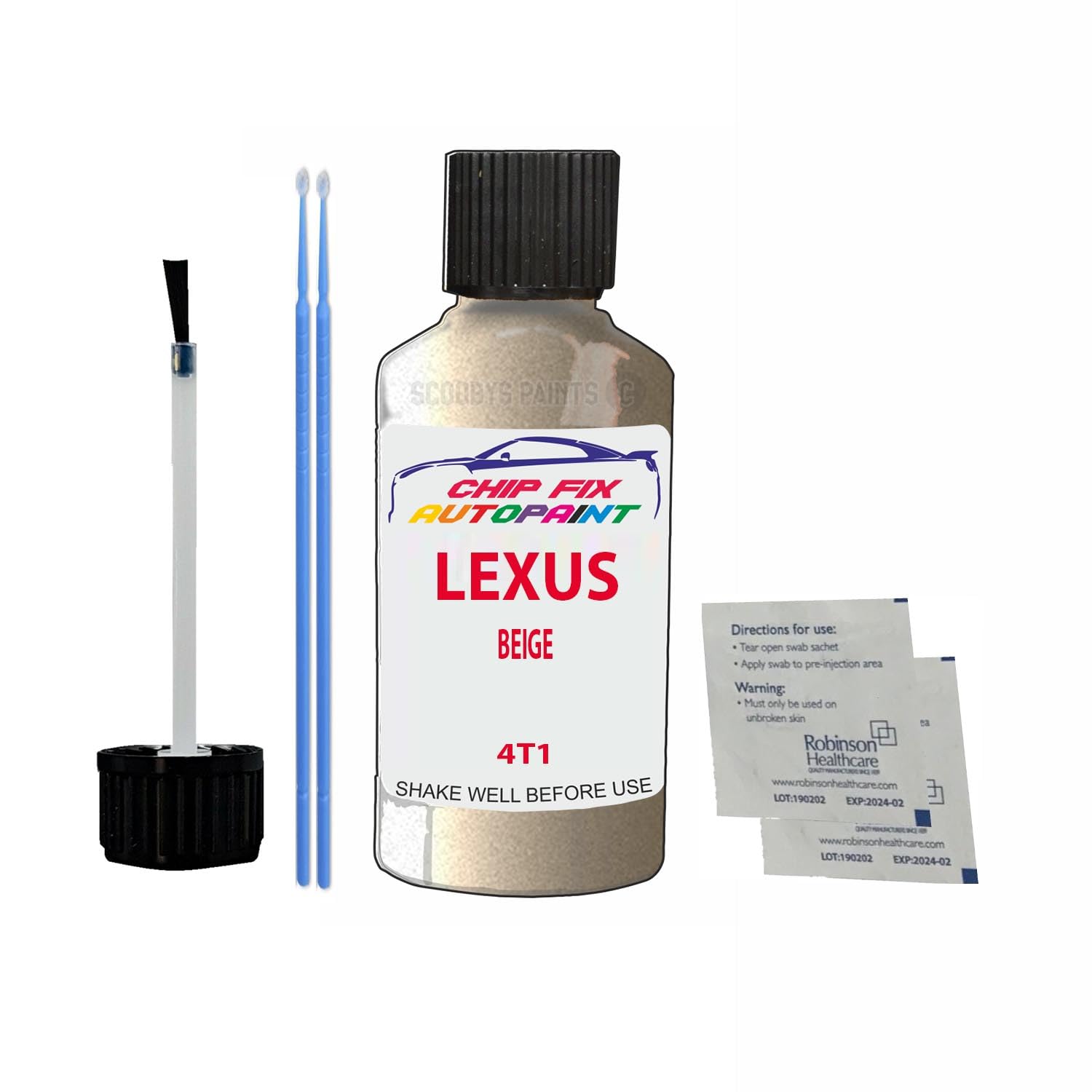 Scoobys Paints Back In The Mix Beige Touch Up Paint For Lexus 4T1 Metallic