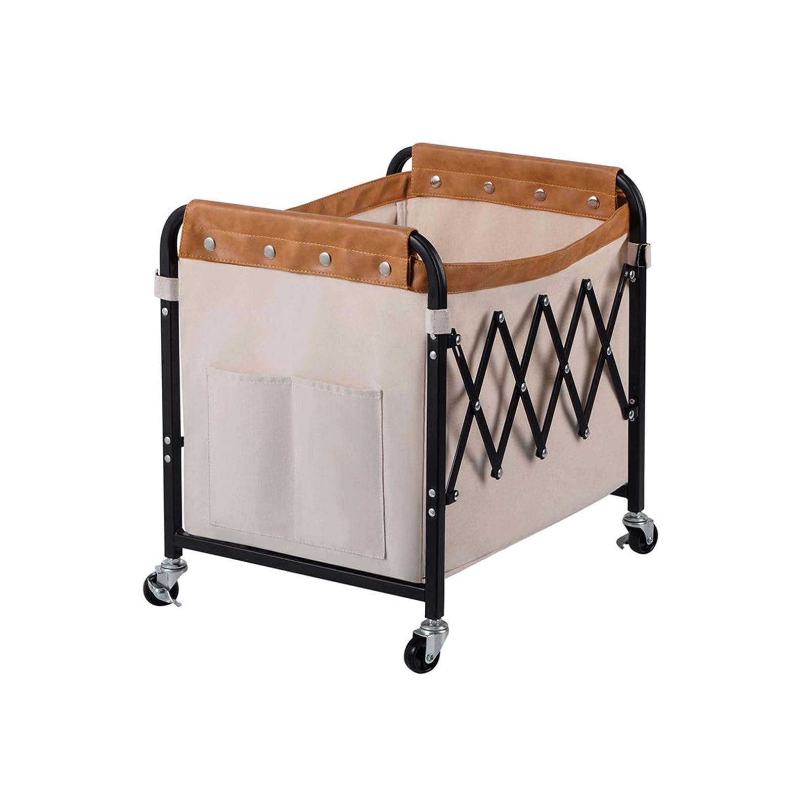 SYALEO Carrito Plegable para la Colada, Cesta para la Colada rodante Resistente con Ruedas universales bloqueables, Cesta Plegable para la Colada para Dormitorio