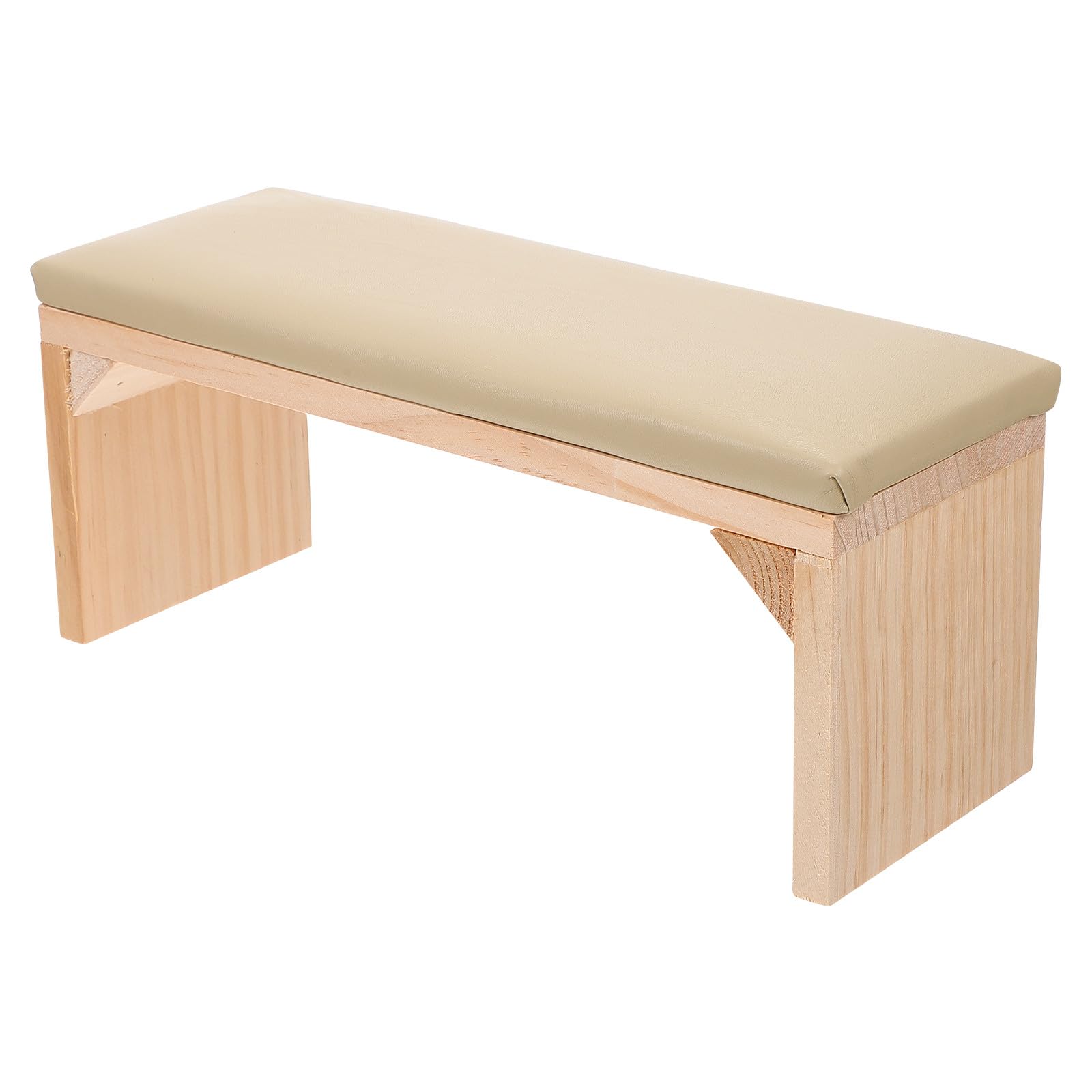 Cuscino per Manicure in Legno Beige, Poggiapolsi Pratico per Unghie, Protegge Banco Dalla Polvere, per Uso Domestico e Formazione